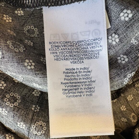 Chaps Jumpsuit Women’s Size 4 Viscose Navy Blue Lightweight Wide Leg Boho Casual - Picture 10 of 14